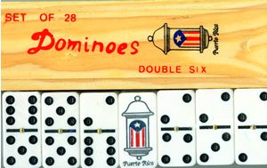 Dulces Tipicos Puerto Rican Dominoes with the Flag of Puerto Rico Puerto Rico